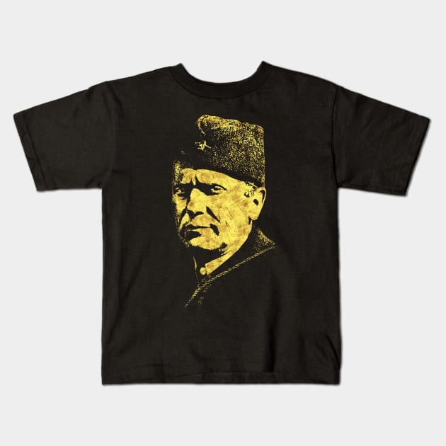 Josip Broz Tito the President of Yugoslavia SFRJ Kids T-Shirt by Naumovski